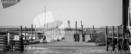 Image of waterway scenes near Cockspur Island Lighthouse