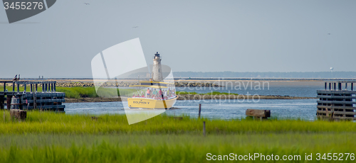 Image of waterway scenes near Cockspur Island Lighthouse