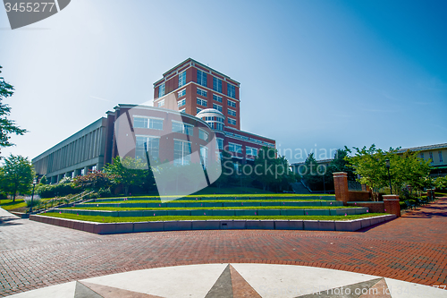 Image of modern college campus buildings