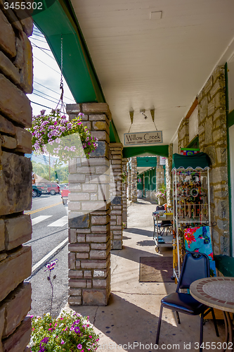 Image of small chimney rock town near lake lure in north carolina