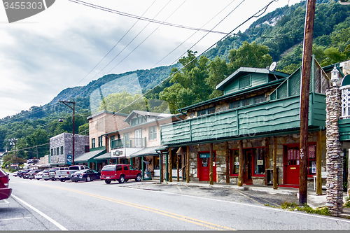 Image of small chimney rock town near lake lure in north carolina