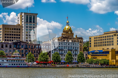 Image of Savannah Georgia USA downtown skyline
