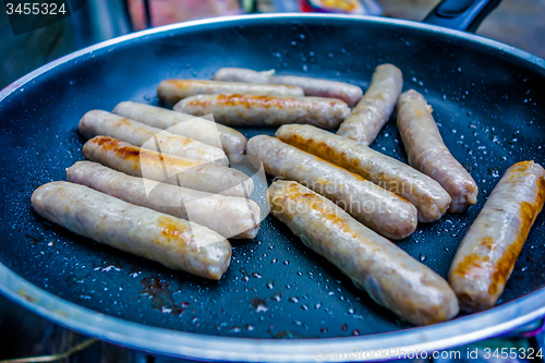 Image of cooking breakfast on a camping stove