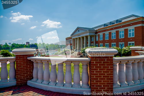 Image of modern college campus buildings