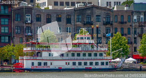 Image of Savannah Georgia USA downtown skyline