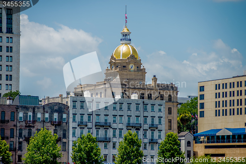 Image of Savannah Georgia USA downtown skyline