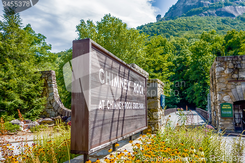 Image of entance sign into chimney rock park