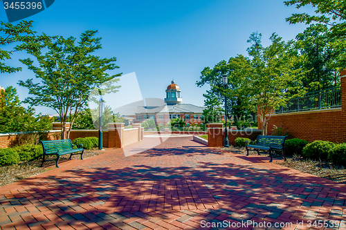 Image of modern college campus buildings