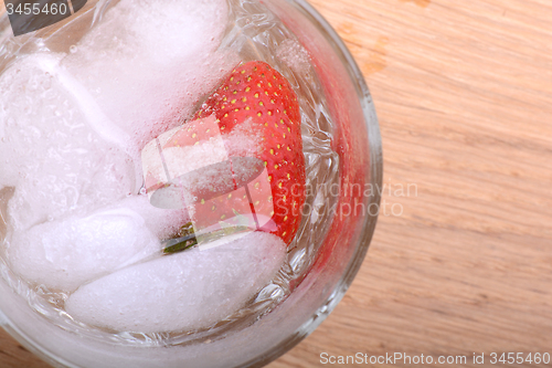 Image of Strawberry cocktail in ice drink