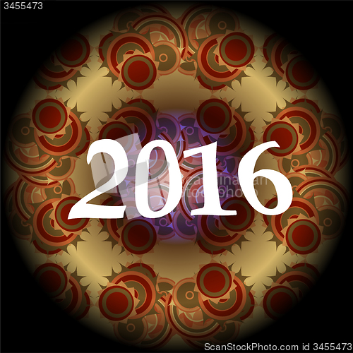 Image of Happy new year 2016 creative greeting card design