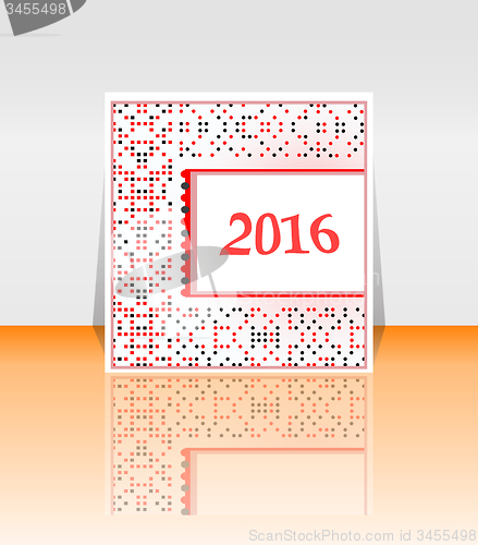 Image of Origami 2016 mandala on polka dots background