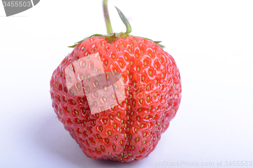 Image of fresh strawberries close up isolated on a white background