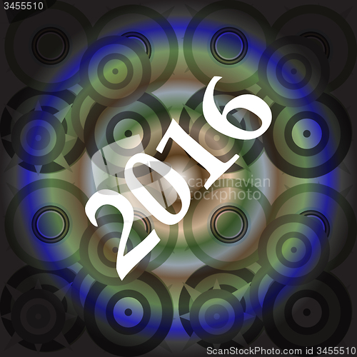 Image of Happy new year 2016 creative greeting card design