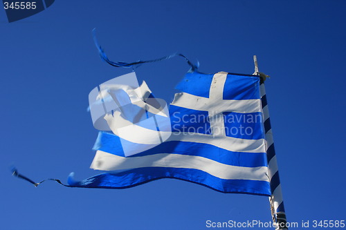 Image of Ripped greek flag