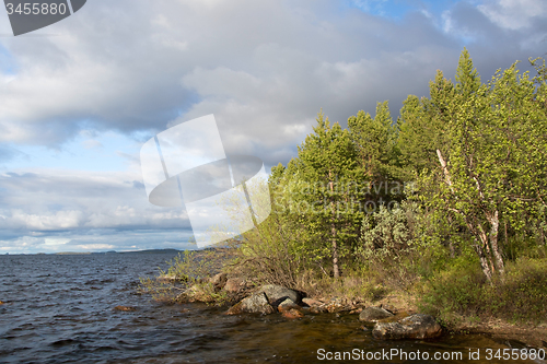 Image of lake Inari, Lapland, Finland