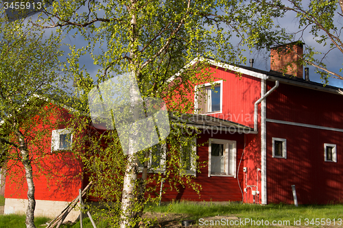 Image of Typical Timbered House, Lapland, Finland