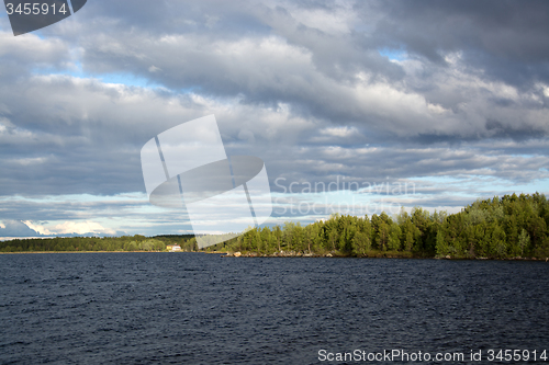 Image of lake Inari, Lapland, Finland