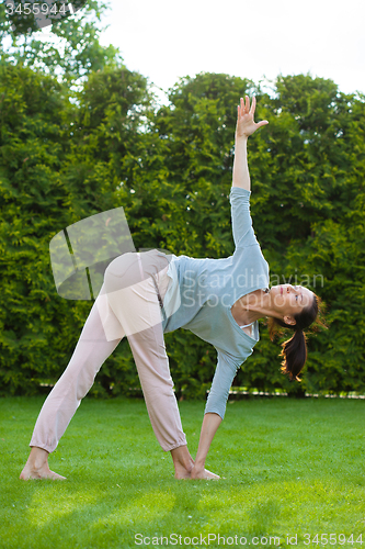Image of adult woman doing yoga