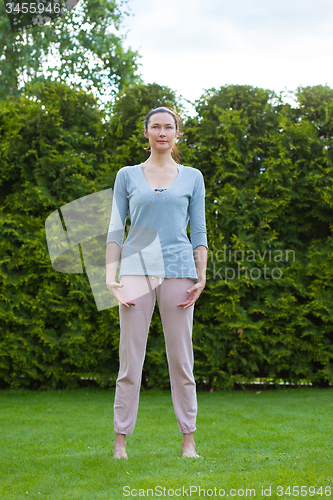 Image of adult woman doing yoga