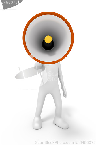 Image of man and a megaphone