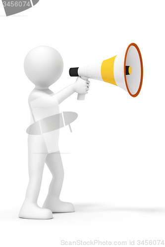 Image of man and a megaphone