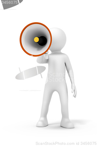 Image of man and a megaphone