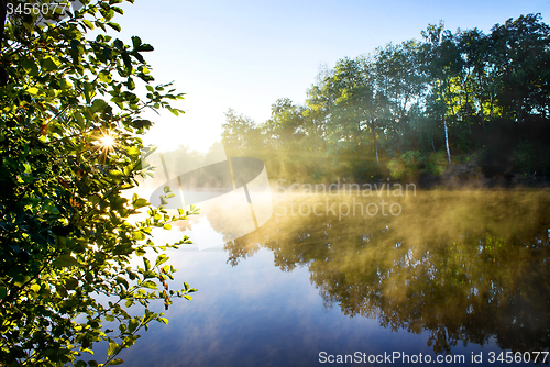 Image of Fog on river