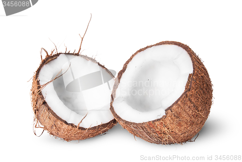 Image of Two halves of coconut