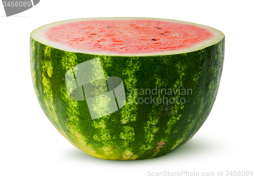 Image of Half of red juicy watermelon rotated