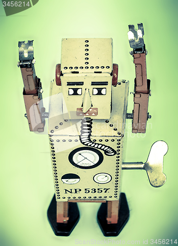 Image of robot toy surrender