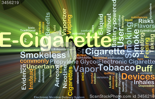 Image of E-Cigarette background concept glowing