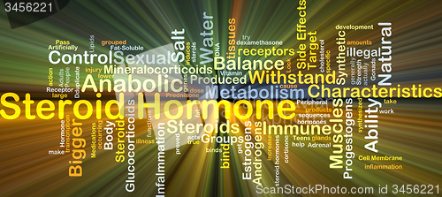 Image of Steroid hormone background concept glowing