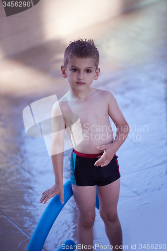 Image of child group  at swimming pool school class