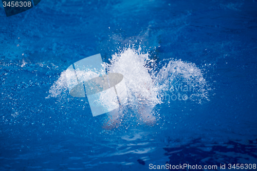 Image of swimmer excercise on indoor swimming poo