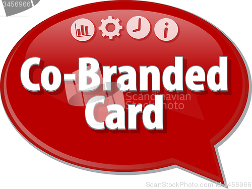 Image of Co-Branded Card  Business term speech bubble illustration