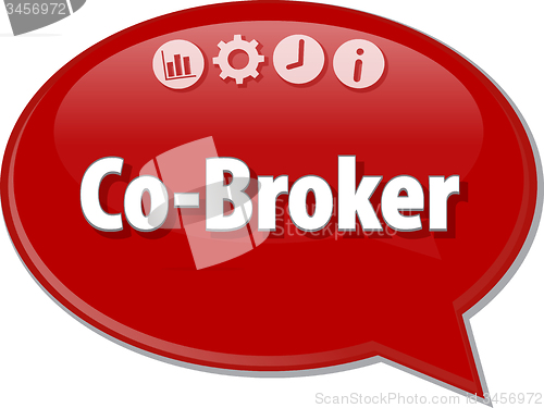 Image of Co-Broker   Business term speech bubble illustration