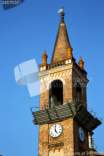 Image of rose window  italy  lombardy     in  the parabiago old   church 