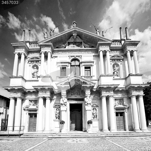 Image of column old architecture in italy europe milan religion       and
