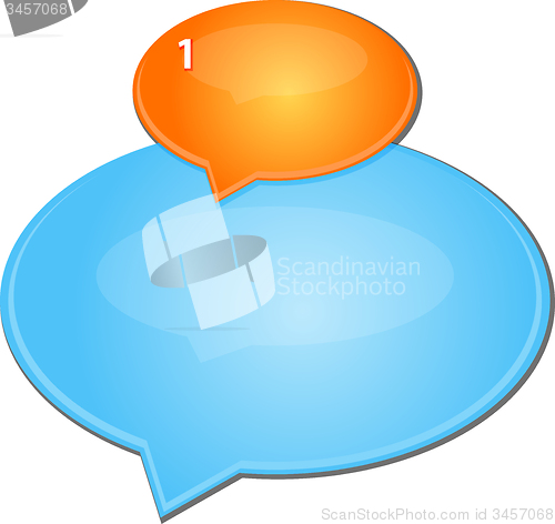 Image of Dialog Relationship One blank business diagram illustration