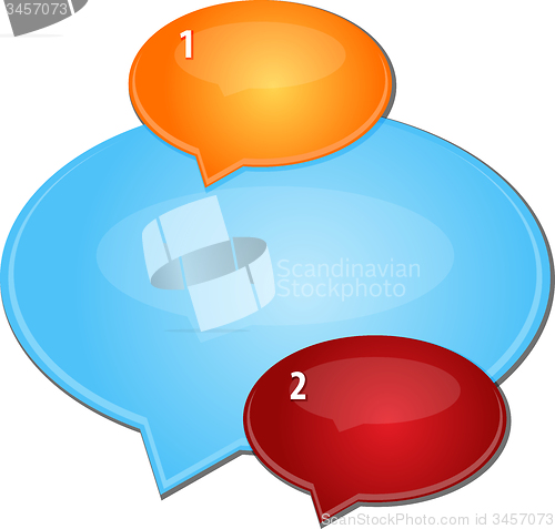 Image of Dialog Relationship Two blank business diagram illustration