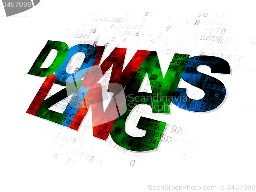 Image of Business concept: Downsizing on Digital background