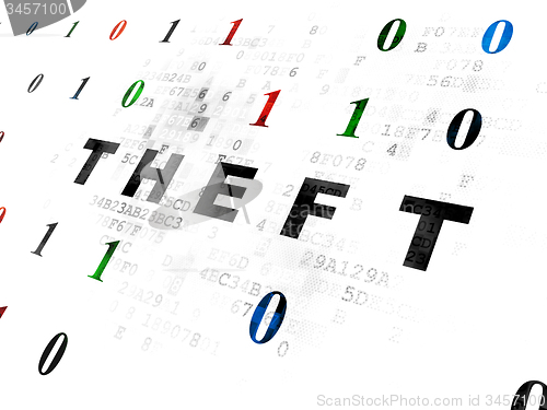 Image of Privacy concept: Theft on Digital background