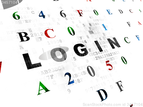 Image of Security concept: Login on Digital background