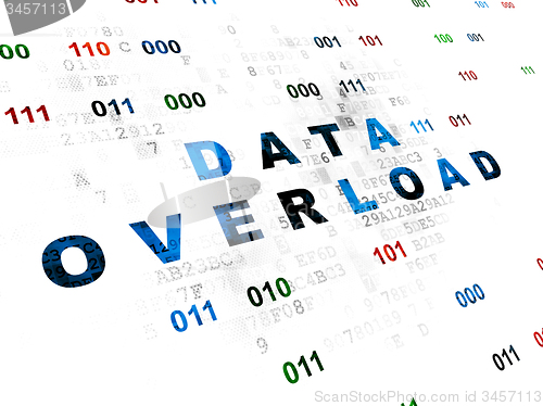 Image of Information concept: Data Overload on Digital background