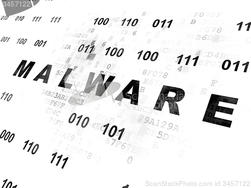 Image of Protection concept: Malware on Digital background