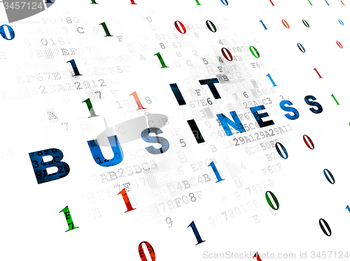 Image of Finance concept: IT Business on Digital background