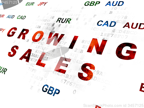 Image of Business concept: Growing Sales on Digital background