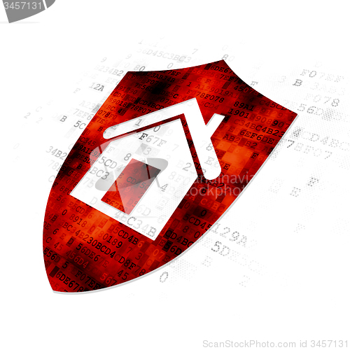 Image of Finance concept: Shield on Digital background