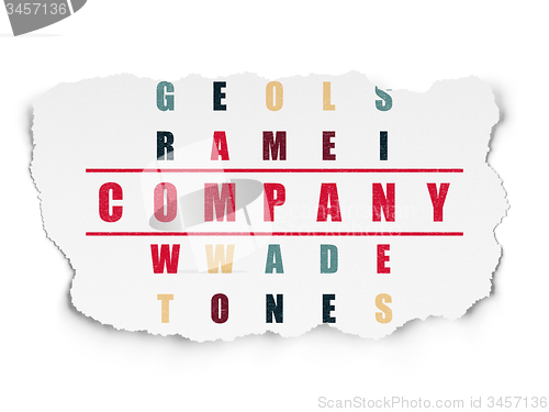 Image of Finance concept: word Company in solving Crossword Puzzle