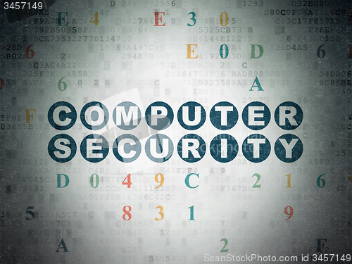 Image of Security concept: Computer Security on Digital Paper background